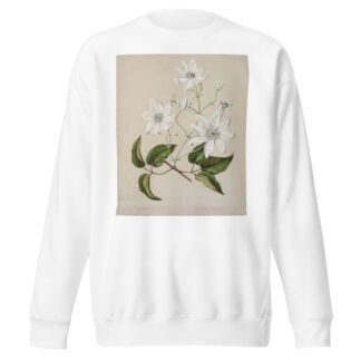 Puawananga – Clematis indivisa by Sarah Featon Sweatshirt