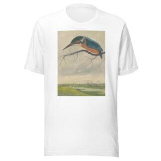 IJsvogel op een tak in een weidelandschap by Frans Everbag T-Shirt