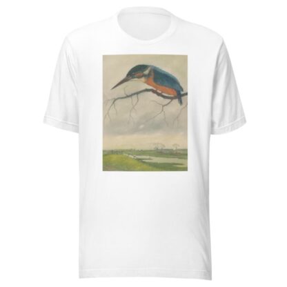 IJsvogel op een tak in een weidelandschap by Frans Everbag T-Shirt