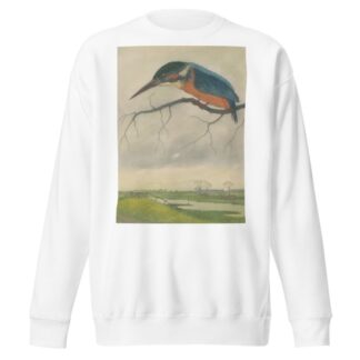 IJsvogel op een tak in een weidelandschap by Frans Everbag Sweatshirt