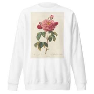 Rosa Gallica Aurelianensis by Pierre Joseph Redouté Sweatshirt