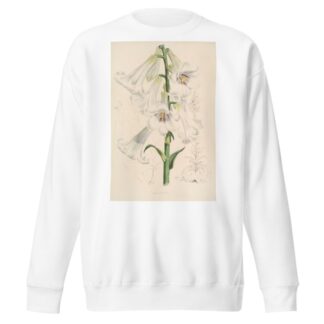 Lilium giganteum by Walter Hood Fitch Sweatshirt