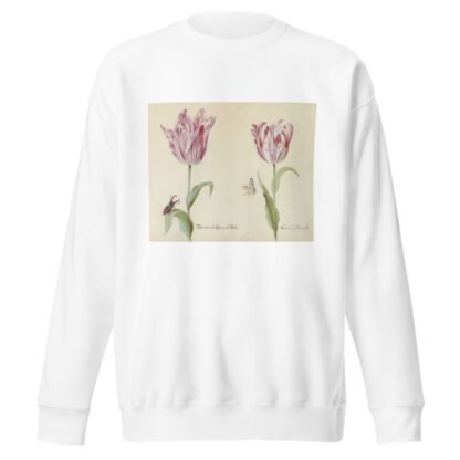 Twee tulpen met vliegend hert en vlinder Zussen de General Bol Conde de Holandt by Jacob Marrel Sweatshirt