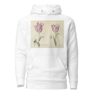 Twee tulpen met vliegend hert en vlinder Zussen de General Bol Conde de Holandt by Jacob Marrel Hoodie