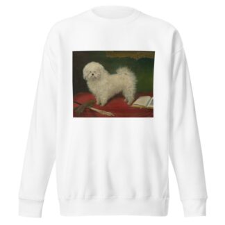 A Maltese on a Red Table Cloth by English School Sweatshirt