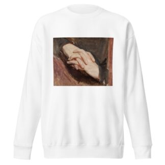 Study of the hands of Sigismund Augustus for the painting “Death of Barbara Radziwiłł” by Józef Simmler Sweatshirt