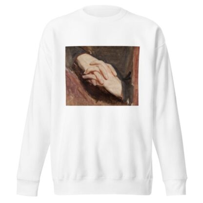 Study of the hands of Sigismund Augustus for the painting “Death of Barbara Radziwiłł” by Józef Simmler Sweatshirt