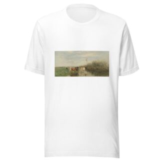 Cows in a Soggy Meadow by Willem Maris T-Shirt