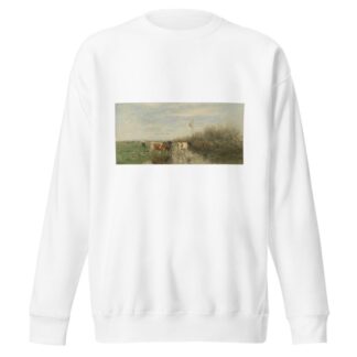 Cows in a Soggy Meadow by Willem Maris Sweatshirt