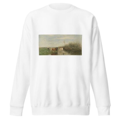 Cows in a Soggy Meadow by Willem Maris Sweatshirt