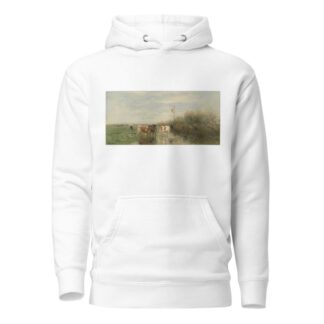 Cows in a Soggy Meadow by Willem Maris Hoodie