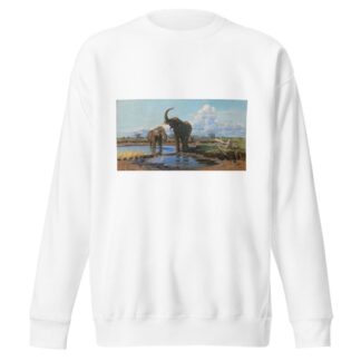 Elephants at a waterhole by Wilhelm Kuhnert Sweatshirt