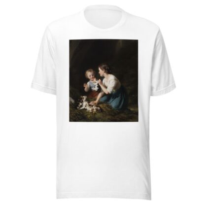 Kinder mit Kätzchen by Fritz Zuber-Bühler T-Shirt