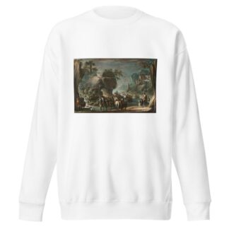 Soldiers Crossing A River by Francesco Simonini Sweatshirt