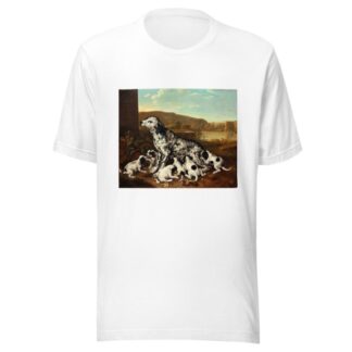 Dalmatian dog with puppies by Pieter van der Hulst T-Shirt