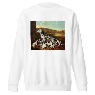 Dalmatian dog with puppies by Pieter van der Hulst Sweatshirt