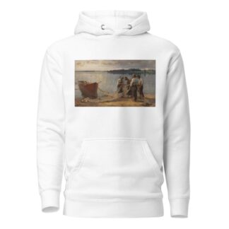 Netzflickende Fischer am Chiemseeufer by Joseph Wopfner Hoodie