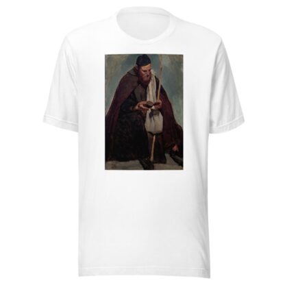 Moine italien assis, lisant by Jean-Baptiste-Camille Corot T-Shirt