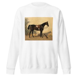 A Black Horse with a Dog by Emil Volkers Sweatshirt