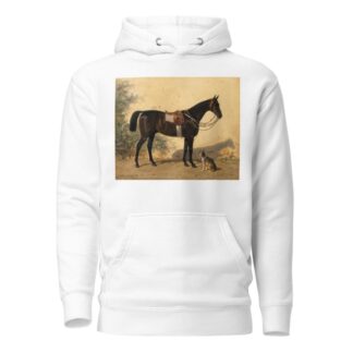 A Black Horse with a Dog by Emil Volkers Hoodie