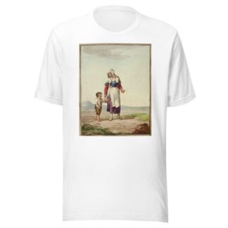Woman in Native Costume with Boy on Road by After Bartolomeo Pinelli T-Shirt