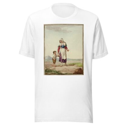 Woman in Native Costume with Boy on Road by After Bartolomeo Pinelli T-Shirt