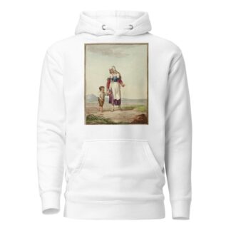 Woman in Native Costume with Boy on Road by After Bartolomeo Pinelli Hoodie