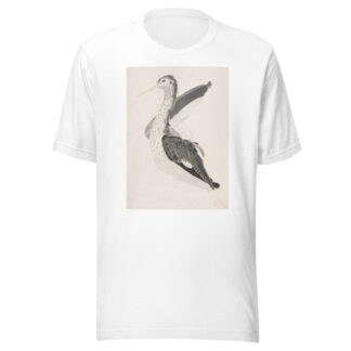 Bird, Perhaps an Egret, Seen in Profile with One Wing Lifted by Count Giorgio Durante T-Shirt