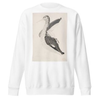 Bird, Perhaps an Egret, Seen in Profile with One Wing Lifted by Count Giorgio Durante Sweatshirt