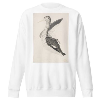 Bird, Perhaps an Egret, Seen in Profile with One Wing Lifted by Count Giorgio Durante Sweatshirt