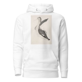 Bird, Perhaps an Egret, Seen in Profile with One Wing Lifted by Count Giorgio Durante Hoodie