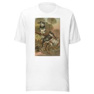 Black and White Kingfisher. by John George Wood T-Shirt