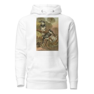 Black and White Kingfisher. by John George Wood Hoodie
