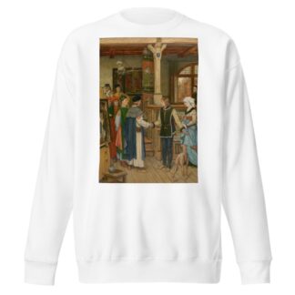 The Magistrates Visit the Workshop of Jan van Eyck by Albert Frans Lieven De Vriendt Sweatshirt