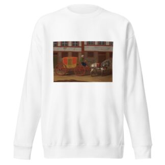 A Coachman with a Team of Horses and Covered Carriage by Anonymous Sweatshirt
