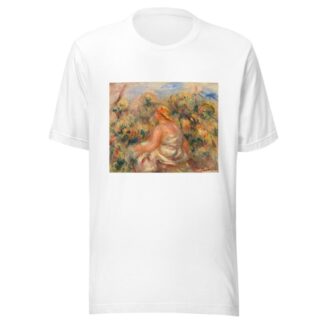 Woman with Hat in a Landscape by Pierre-Auguste Renoir T-Shirt
