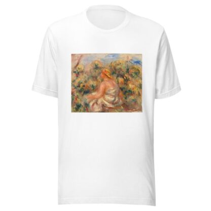 Woman with Hat in a Landscape by Pierre-Auguste Renoir T-Shirt