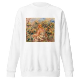Woman with Hat in a Landscape by Pierre-Auguste Renoir Sweatshirt