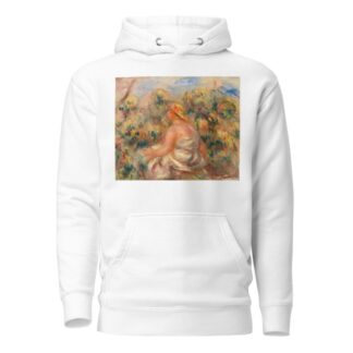 Woman with Hat in a Landscape by Pierre-Auguste Renoir Hoodie