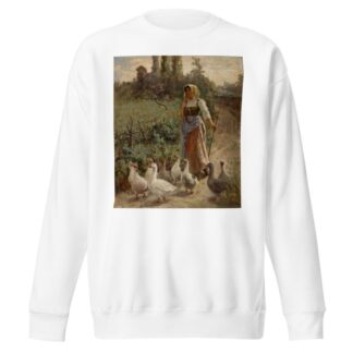 The Goose Girl, Picardy, France by Margaret A. Rudisill Sweatshirt