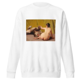 Playing with the Tiger by Luis Ricardo Falero Sweatshirt