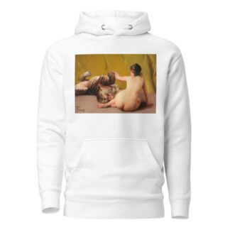 Playing with the Tiger by Luis Ricardo Falero Hoodie