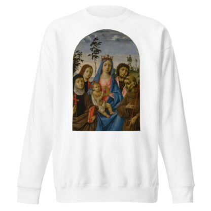 Madonna and Child with Saints Clare, John the Evangelist, John the Baptist, and Francis by Michelangelo di Pietro Membrini Sweatshirt