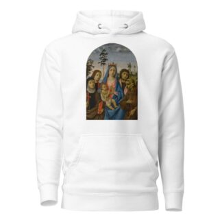 Madonna and Child with Saints Clare, John the Evangelist, John the Baptist, and Francis by Michelangelo di Pietro Membrini Hoodie