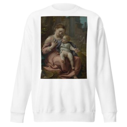 Mary with basket by Correggio Sweatshirt