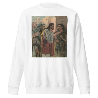Christ and the blind man by Harris, Jones & Co Sweatshirt