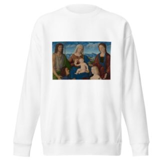 Virgin and Child with Saints and Donors by Pietro degli Ingannati Sweatshirt
