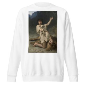 The Shepherd David by Elizabeth Jane Gardner Bouguereau Sweatshirt