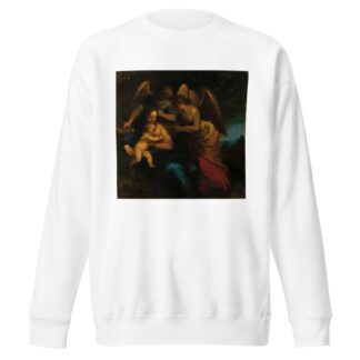 Madonna and child surrounded by angels by Hans Rottenhammer Sweatshirt