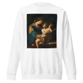 The Madonna teaching the Christ Child to read by Lionello Spada Sweatshirt